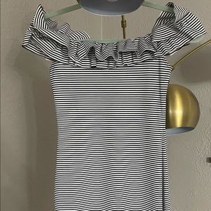 Off the shoulder Black & white dress